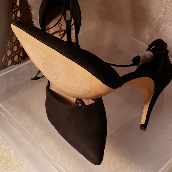 T-Strap Stillettos Faux Suede - Picture 3 of 4